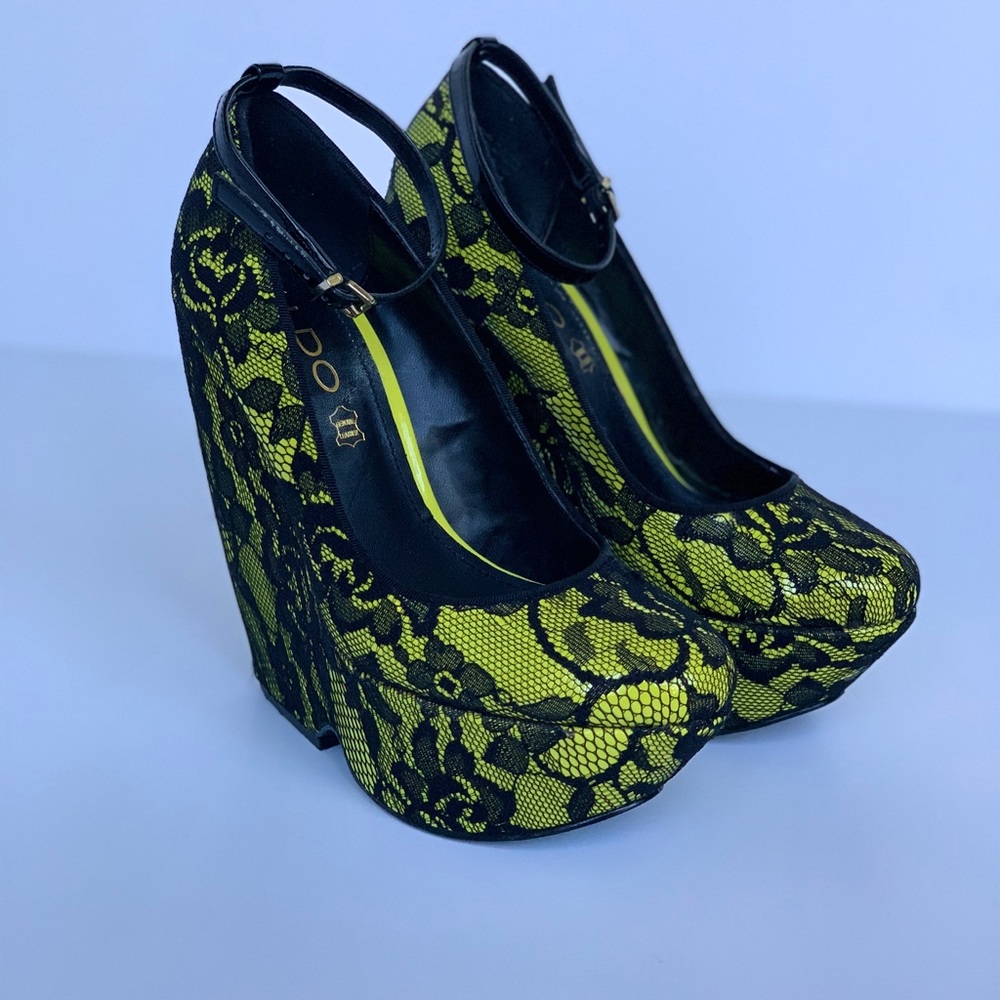 Aldo Lace Wedged Heels